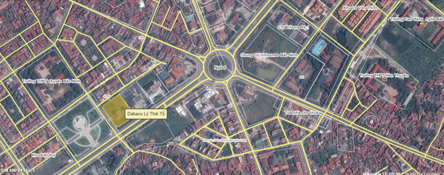 Vị trí dự án Dabaco Lý Thái Tổ